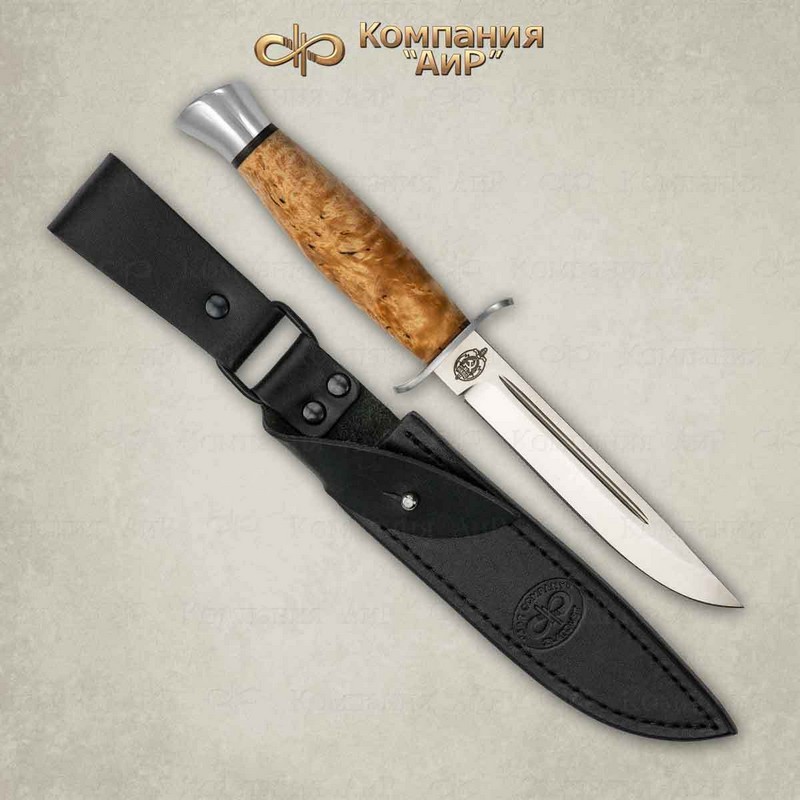 Нож АиР Финка-2, сталь Elmax, рукоять карельская береза