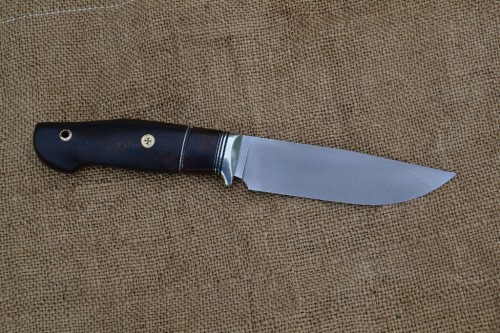 Нож Легионер - сталь CPR (LO-K2695), нейзильбер, G10, айронвуд, зирикот, мозаичные пины.