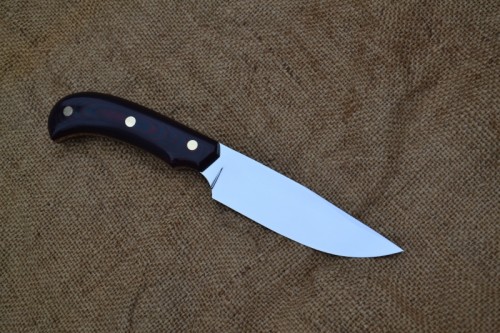 Нож Оса - сталь Х12МФ, фибра, латунь, G10.