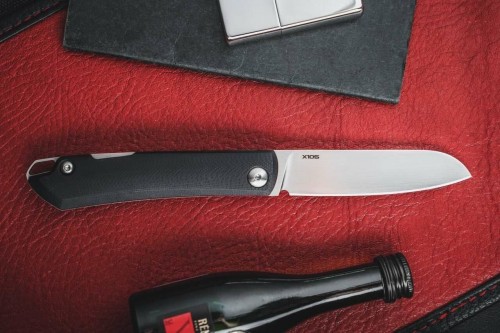 Складной нож N.C.Custom Bro G10 Black-Red Satin