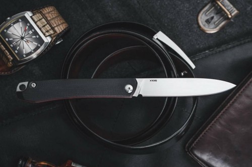 Складной нож N.C.Custom Respect G10 Black-Red Satin
