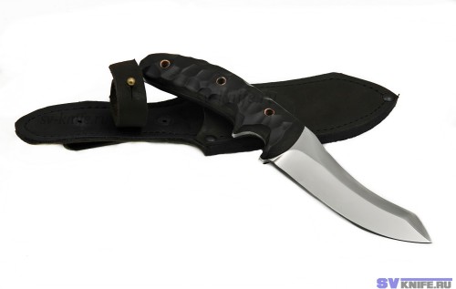 нож «К-1': сталь кованая Х12МФ рукоять черный граб
