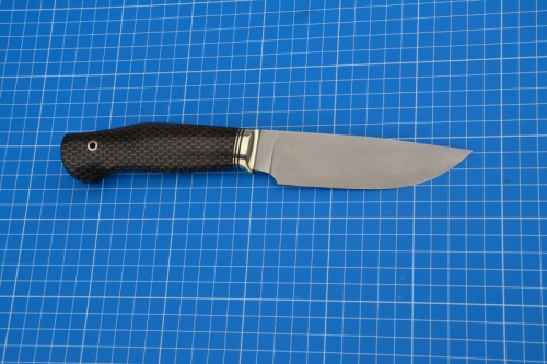 Нож Легионер (вариант 2) - сталь Niolox, мельхиоровое литьё, G10, соты (каричневые)