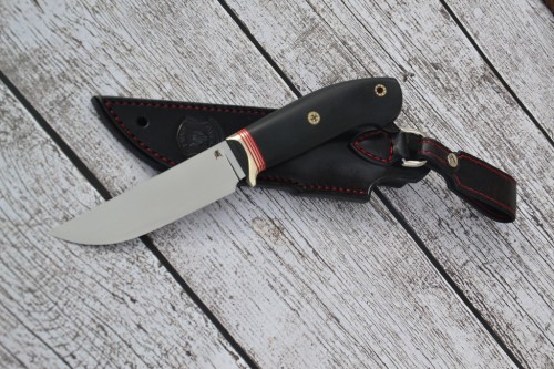 Нож Гид - сталь Fecroni 2700, нейзильбер, G10, микарта, мозаичные пины.
